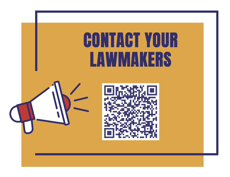 Thumbnail of Display - QR code to contact lawmakers